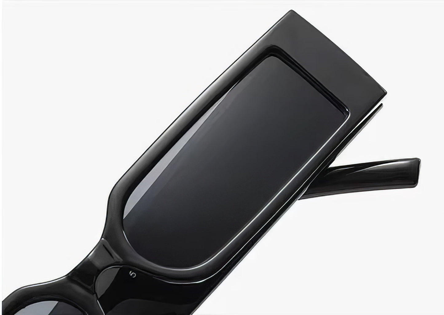 Black sunglasses on a white background